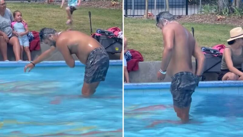 Creep caught in ‘disgusting’ act in pool — with kids close