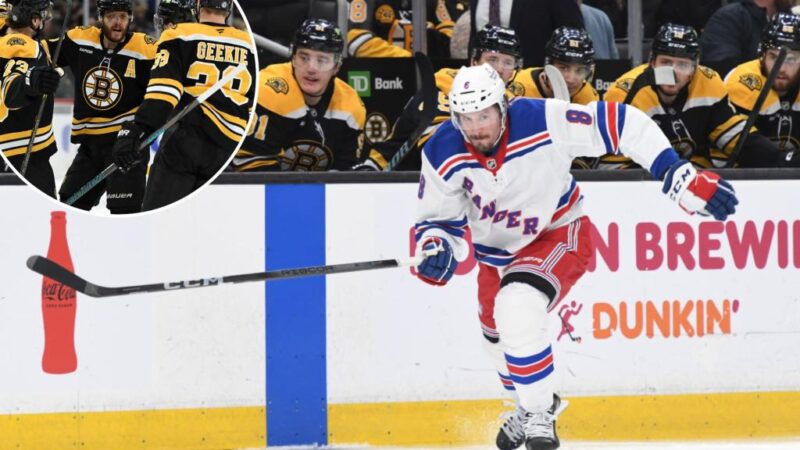 Bruins crush Rangers to spoil J.T. Miller’s brilliant two-goal return