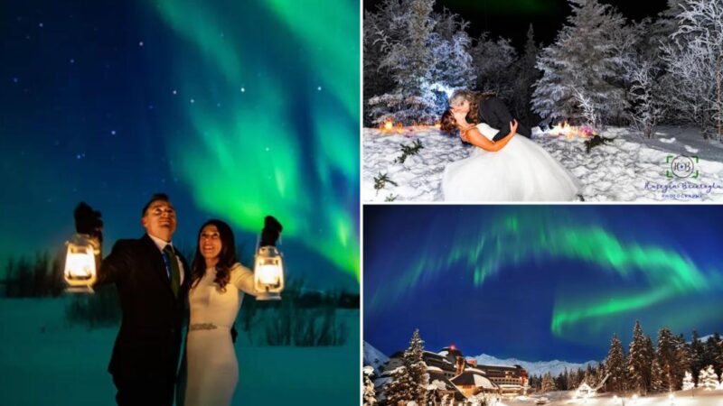 Have a ceremony lit by the northern lights