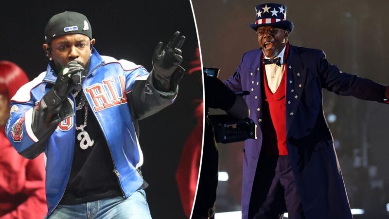 Samuel L. Jackson in Kendrick Lamar’s Super Bowl 2025 halftime show performance