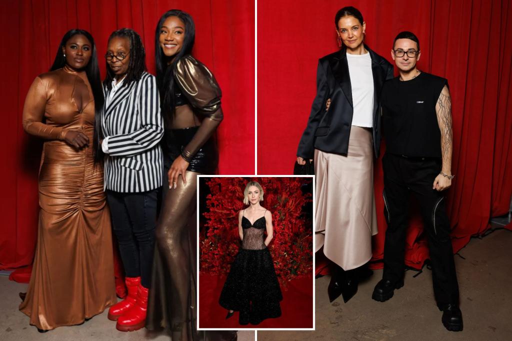 Comedian Tiffany Haddish shops for stand-up fashions at Christian Siriano show