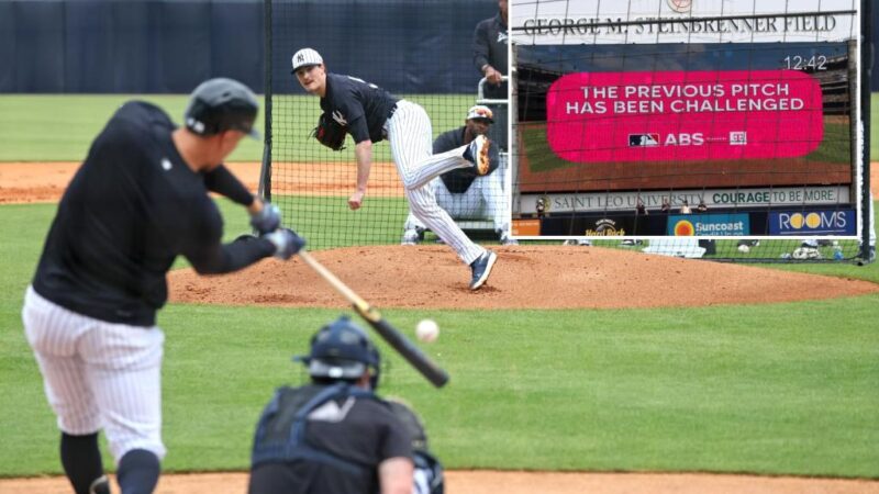 Yankees get first look at MLB’s automated ball-strike system