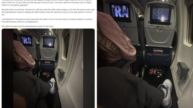 Flight passenger asks who controls entertainment center for extra seat, ignites etiquette debate