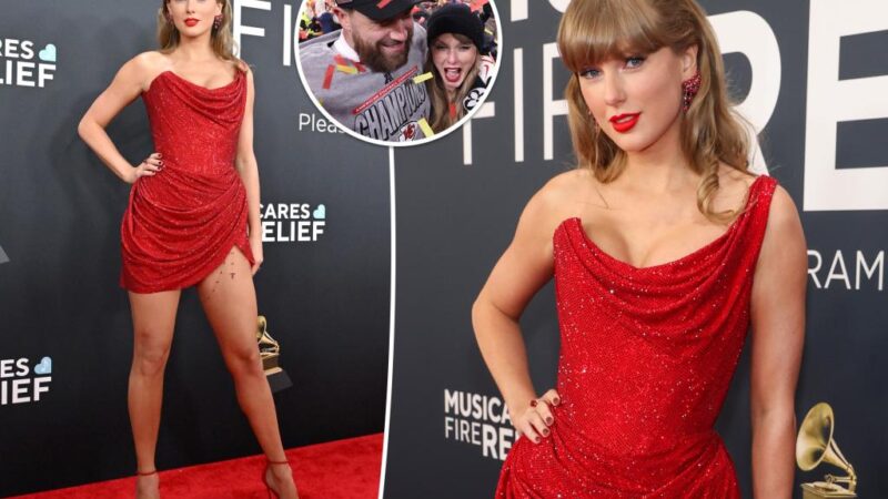 All the Easter eggs in Taylor Swift’s red-hot Grammys 2025 outfit — including her Travis Kelce tributes