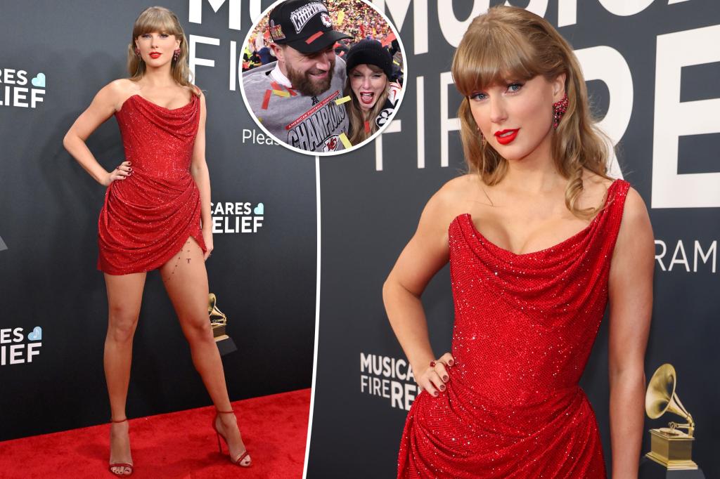 All the Easter eggs in Taylor Swift’s red-hot Grammys 2025 outfit — including her Travis Kelce tributes