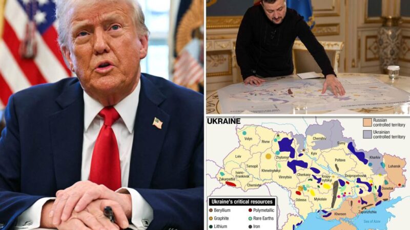 Trump says Ukraine has ‘essentially agreed’ to allow the US access to $500B in rare earth minerals 