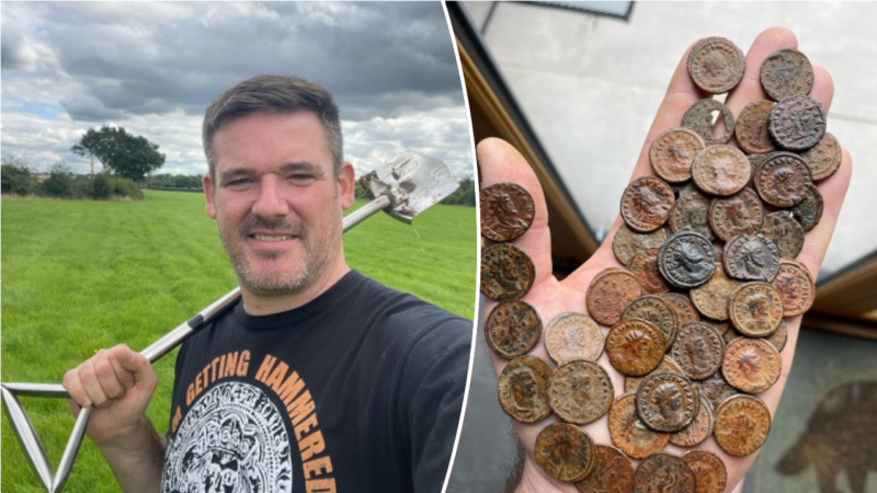 British plumber auctions off hoard of Roman coins found in farmer’s field