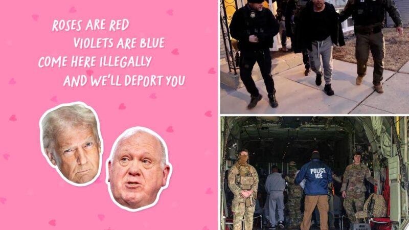 White House trolls illegal migrants with Valentine’s Day card featuring Trump, Homan