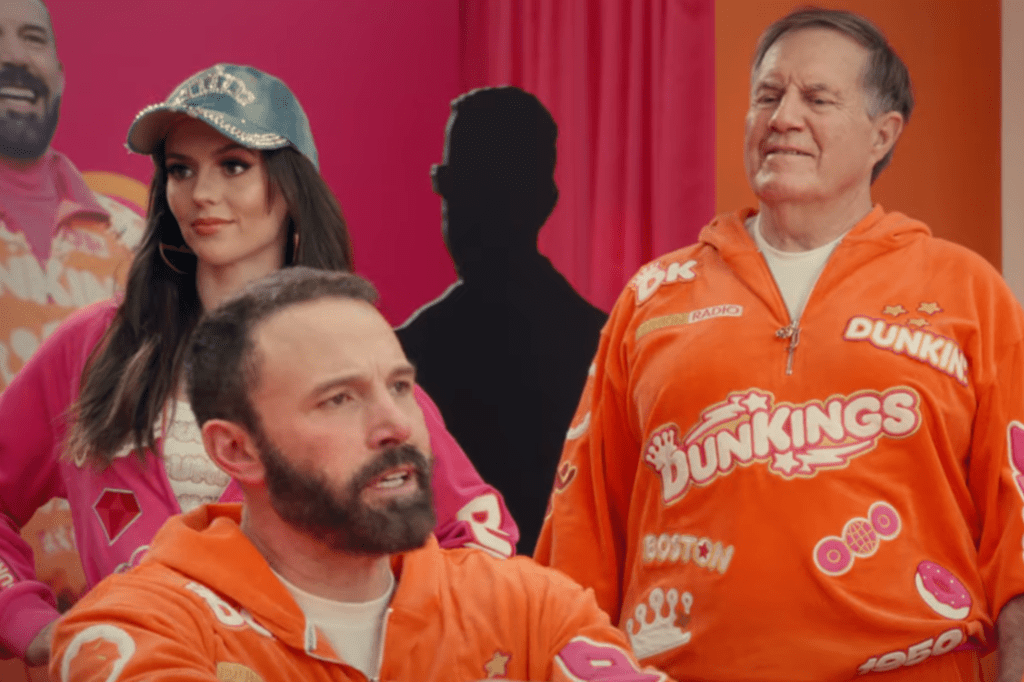 Ben Affleck reprises Dunkin’ ‘DunKings’ with Bill Belichick, girlfriend Jordon Hudson, more in Super Bowl 2025 ad